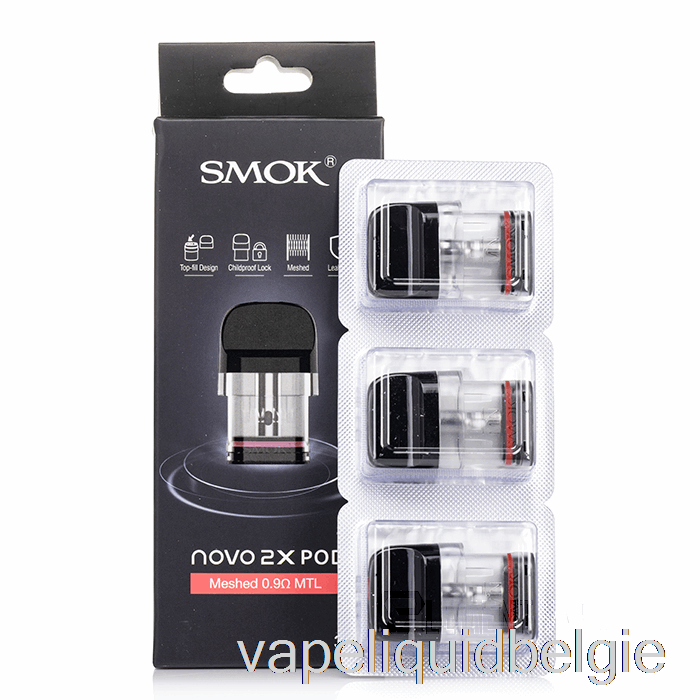 Vape Smaken Smok Novo 2x Vervangende Pods 0.9ohm Meshed Mtl-pods